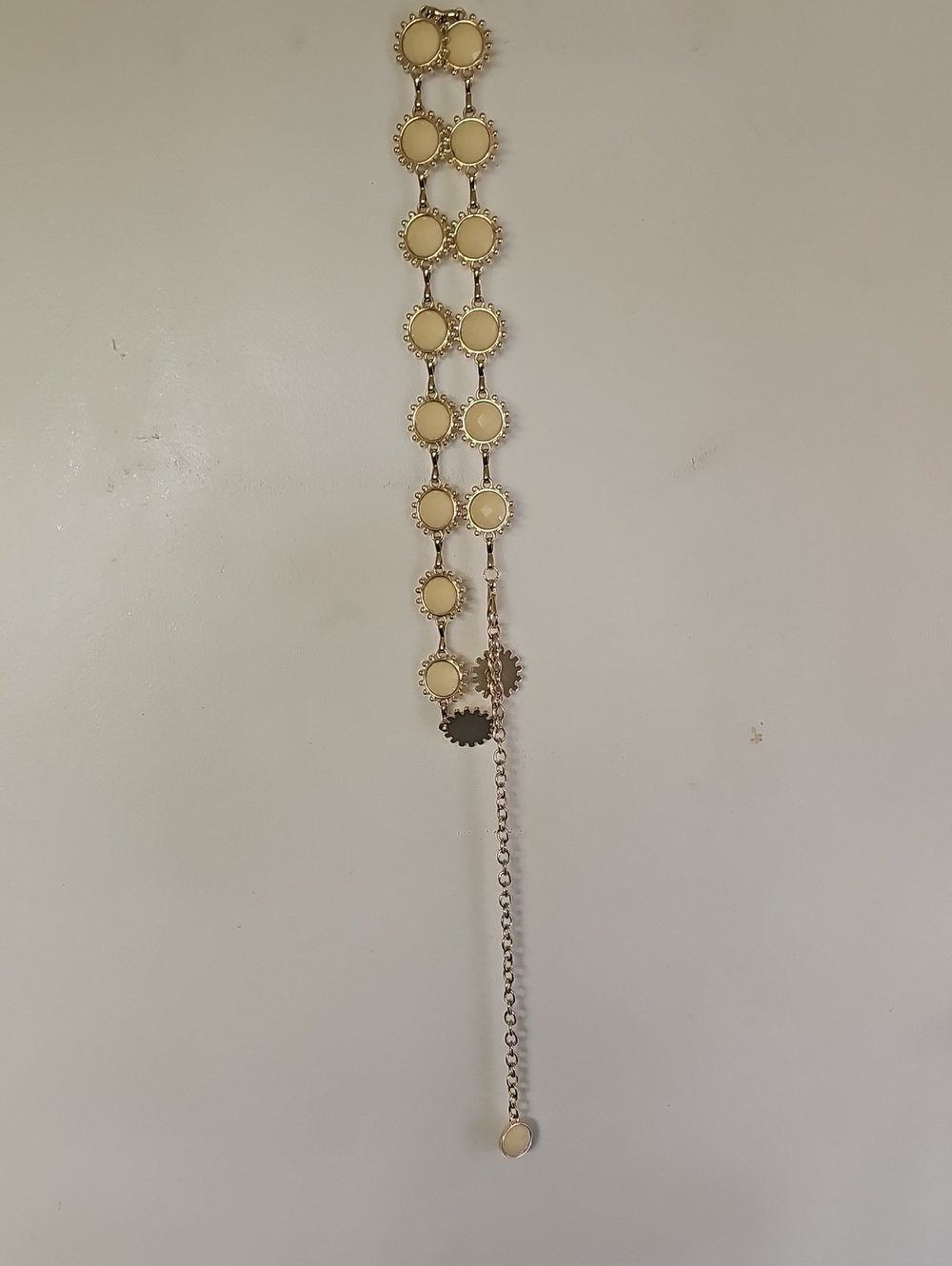 Pretty Cream And Gold Disc Belt.